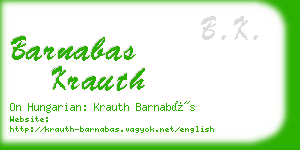 barnabas krauth business card